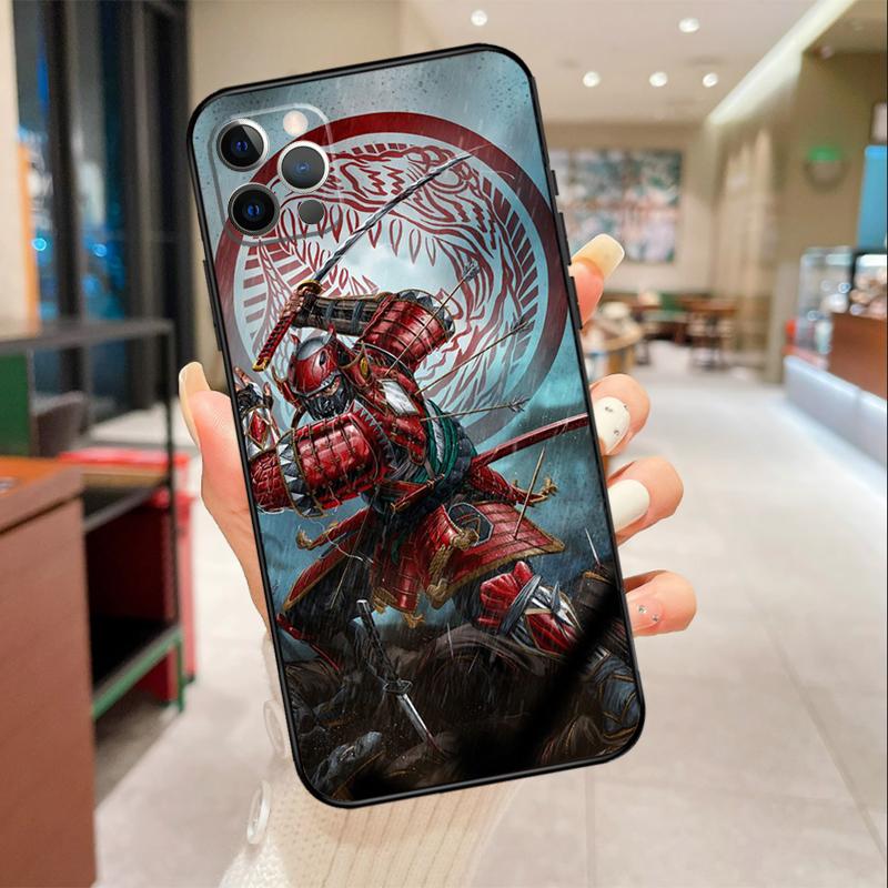 Japan Ninja Samurai Red Sun Phone Case For iPhone 17 Air 16 14 13 11 15 Pro Max mini 15 16 Plus 16e Protective Cover