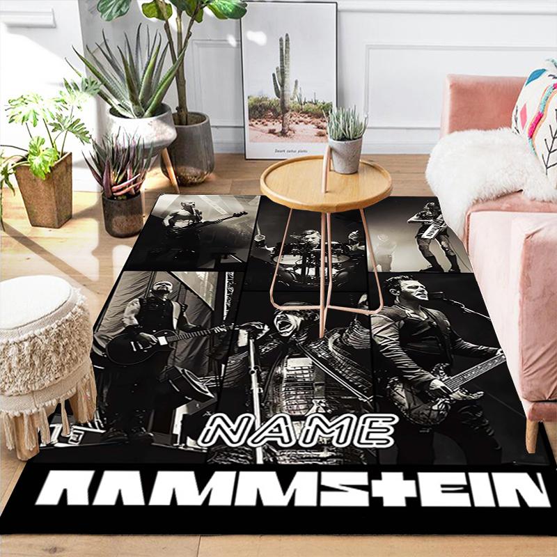 Custom 1Pc Rammstein Metal Music Band Rug Office Carpet Indoor Outdoor Entrance Doormat Nonslip Soft And Comfortable Living Room D2915231