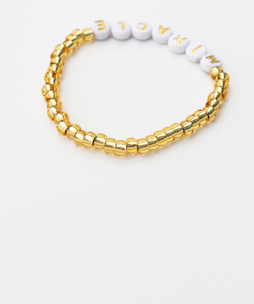 Bonbeau Cool Summer My Initial Beads Bracelet Color Initial Bead Banding Bracelet