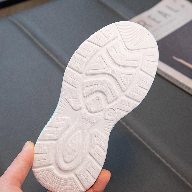 Children's New Spring and Autumn Girls Net Surface Breathable Flying Woven Shoes Boys Non-slip Soft Sole Sports Shoes Tide