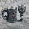Creative Devil Claw Beer Mug Resin Stainless Steel Liner Double Wall Coffee Cup Wine Goblet for Home Kitchen Decoration Gift