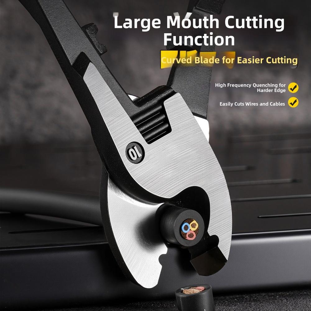 6810 Inch Heavy Duty Industrial Cable Cutter Wire Stripper with Enhanced Cutting Performance and Non Slip Handle