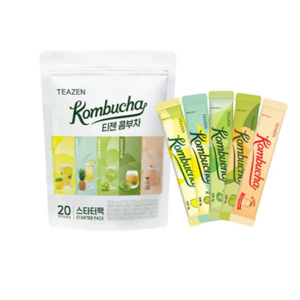 

Teazen Комбуча Стартовый набор 20 стиков (Лимон, Ананас, Шайн Маскат, Слива, Йогурт) (3 варианта) # 20 sticks x 1pcs