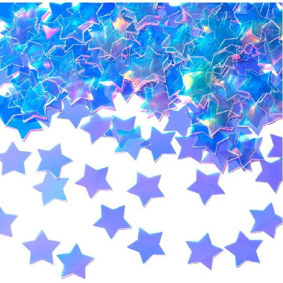 MOWO Glitter Five Stars Confetti Wedding Party Decor and Table Decor, 1.2’’ In Diameter (Glitter Gold,200pc)