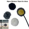 1Set Reusable Furry Soft Covers With Sticker That Provide A Shield Against The Wind For Lavalier Mics