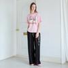 EGOIST ShorT Sleeve T shirT wiTh Lace prinTing  es2oTh10 