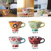 Ceramic Cup Porcelain Tea Cups Pastoral Style Creative 420ml Coffee Mug for Breakfast Water Cappuccino Hot Chocolate Milk