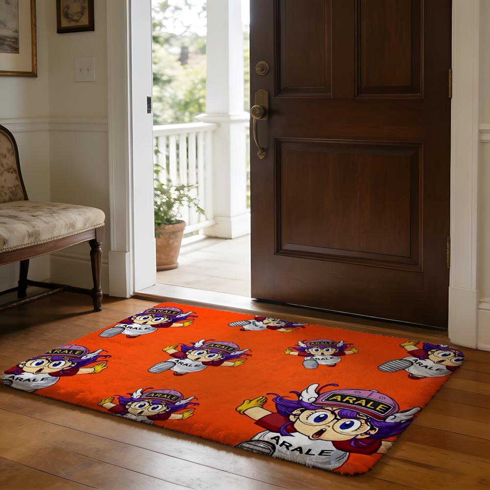 Cartoon DDr Slump Arale Floor Mat Soft Flannel Absorbent Mat Non-Slip Rug Home Bedroom Bathroom