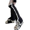 Women's Slouchy Leg Warmers with Side Split Buttons Solid Color Fleece Lined Drawstring Leg Covers Footless Long Socks