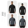 Herren Half-Zip Langarm Nylon Sport-T-Shirt: Hohe Elastizität, Bare-Feel, Ideal für Outdoor-Fitness, Wandern und Radfahren.