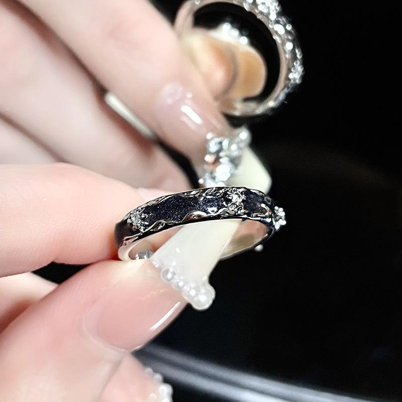 Emaille Dopamin Y2K Nische Design Sinn Hochwertig Kalter Wind Persönlichkeit Mode Öffnender Sternring Damen