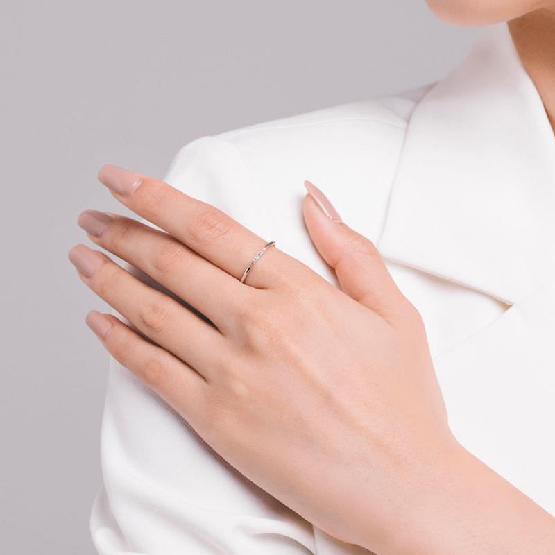 MODIAN Inele noi de argint 925, la modă, curcubeu CZ, stivuibile, colorate, pentru femei, bijuterii de nuntă pentru femei