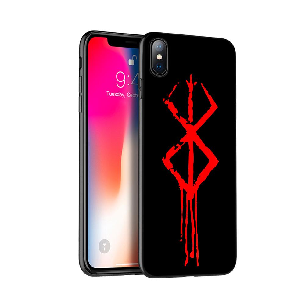 Black Tpu Case for Iphone 5 5s SE 2020 6 6s 7 8 Plus X 10 Case Cover for Iphone XR XS 11 Pro MAX Case Berserk Guts Anime Cool