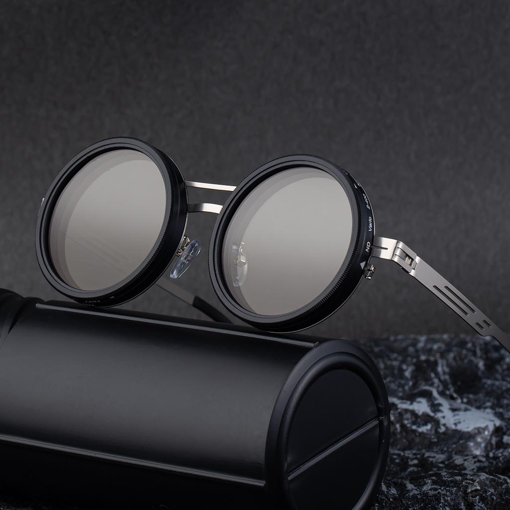 Punk Sunglasses Retro Polarized Sunglasses Dimming Sunglasses Uv-Protective For Sun Indoors Outdoor