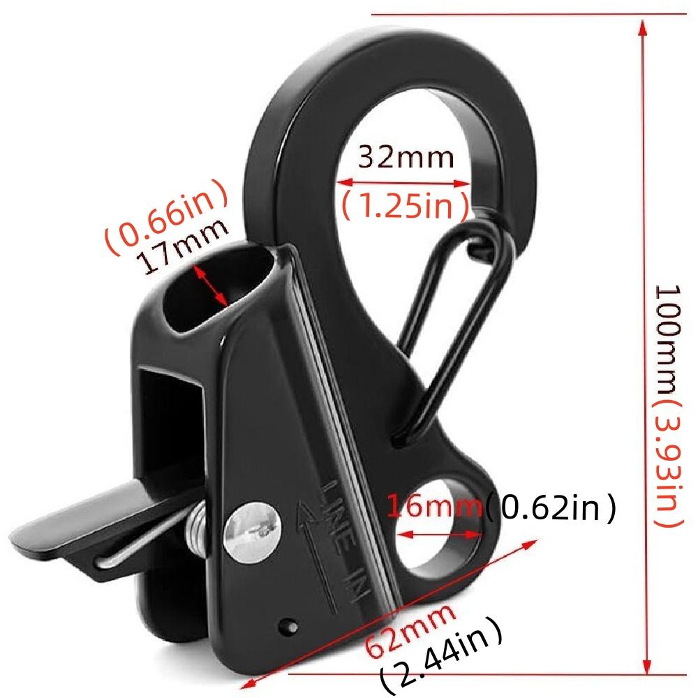 Anchor Sliding Hook – Adjustable Quick-Release Stainless Steel Hook – 100/116mm For Mooring, Fishing, Rowing, Sailing – Secure Rope Management
