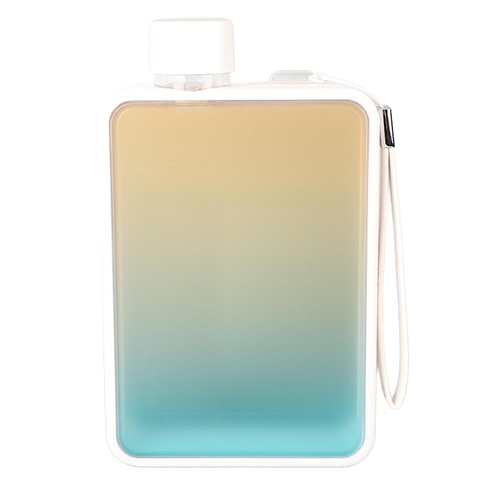 

300ml Flat Water Bottle A5 Slim Water Bottle for Outdoor Sports Camping Gym Fitness Gradient White