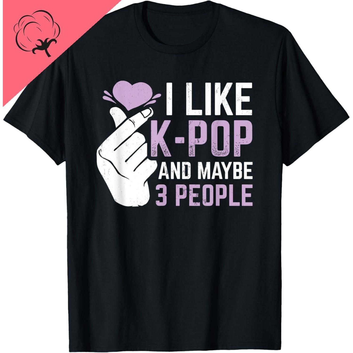 

I Like KPop and 3 People Korean Music Kpop TShirt Cotton Print Original Design Gifts T Shirts Camiseta Hombre XXXXXL різнокольоровий