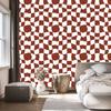 Wallpaper Free checkerboard red, red background 50x1000