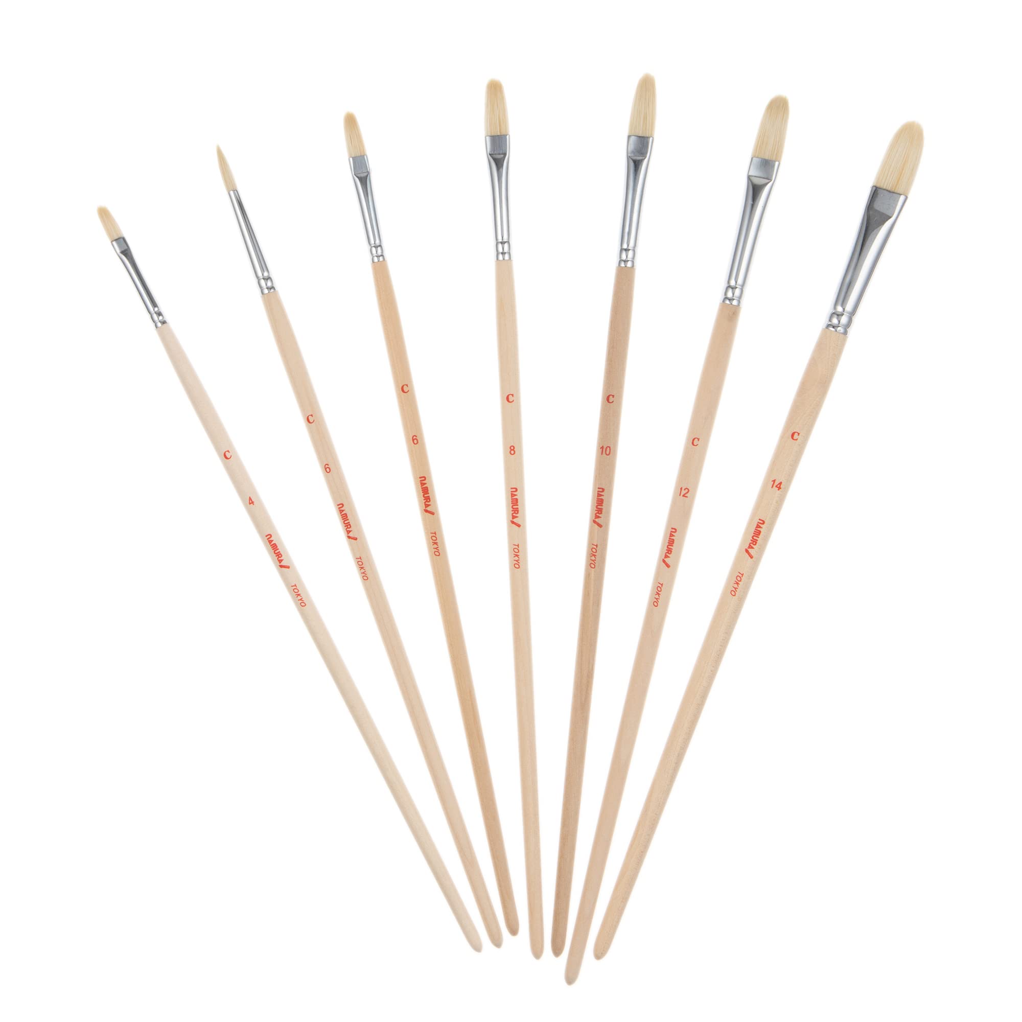 

Namurataiseidou Oil Painting Brush C Seal Filbert Set of 7
