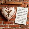 Love Heart Baseball Pocket Hug with Positive Card Emotional Support Heart Shaped