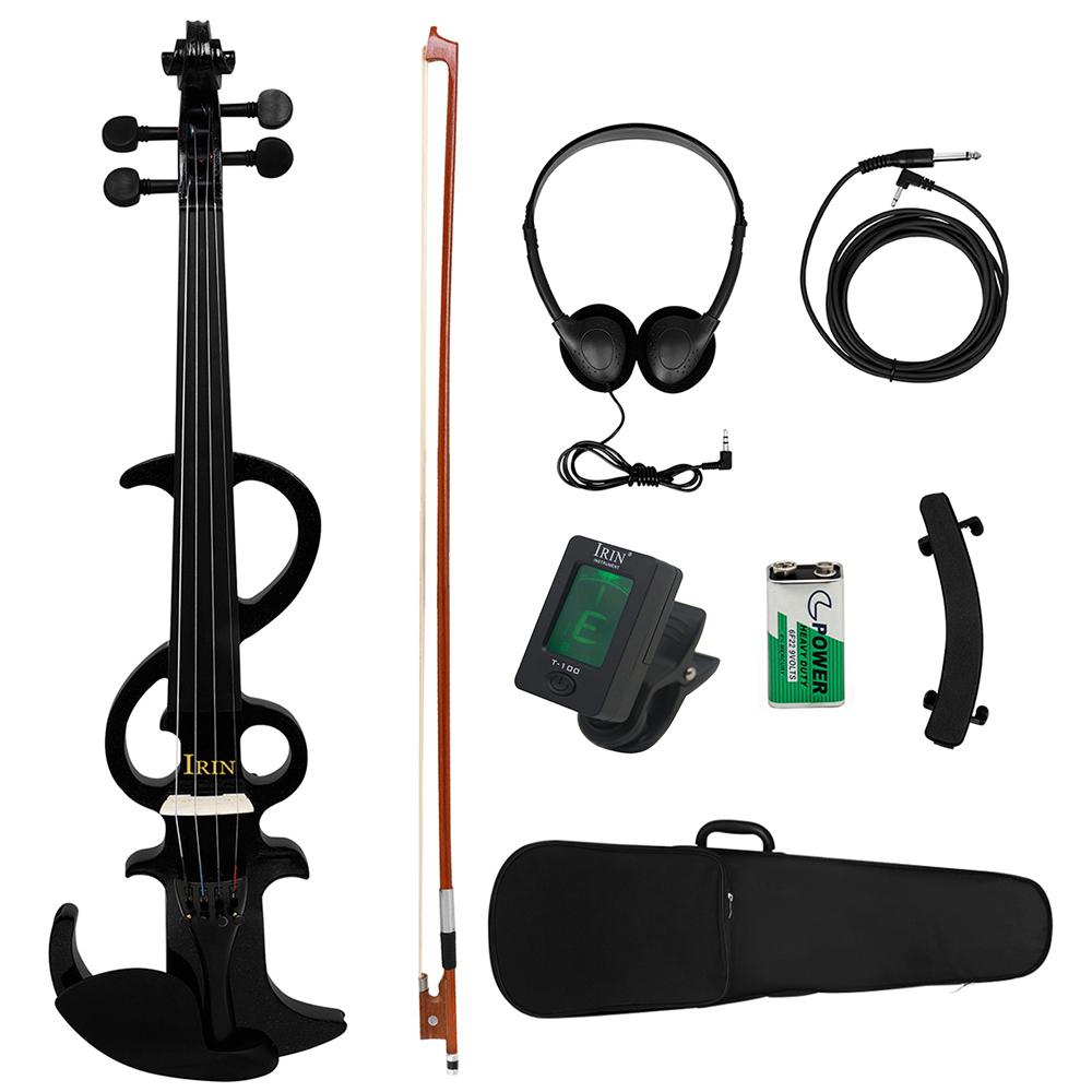 IRIN AE-07 Electric Silent Violin 4/4 Smart Violin Fiddle Set for Beginners Adults Teenagers Solid Wood Electric Violin Parts