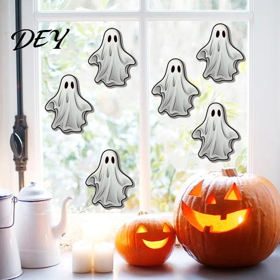 Indoor Outdoor Glass Door Decals Luminous Ghost Wall Stickers for Halloween Decoration, Glow in The Dark PVC Festival Atmosphere Layout Ornaments