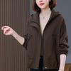 Women's Hooded Short Jacket - Spring/Autumn 2024: Stylish, Loose Casual Fit for Middle-Aged and Petite Fashion.