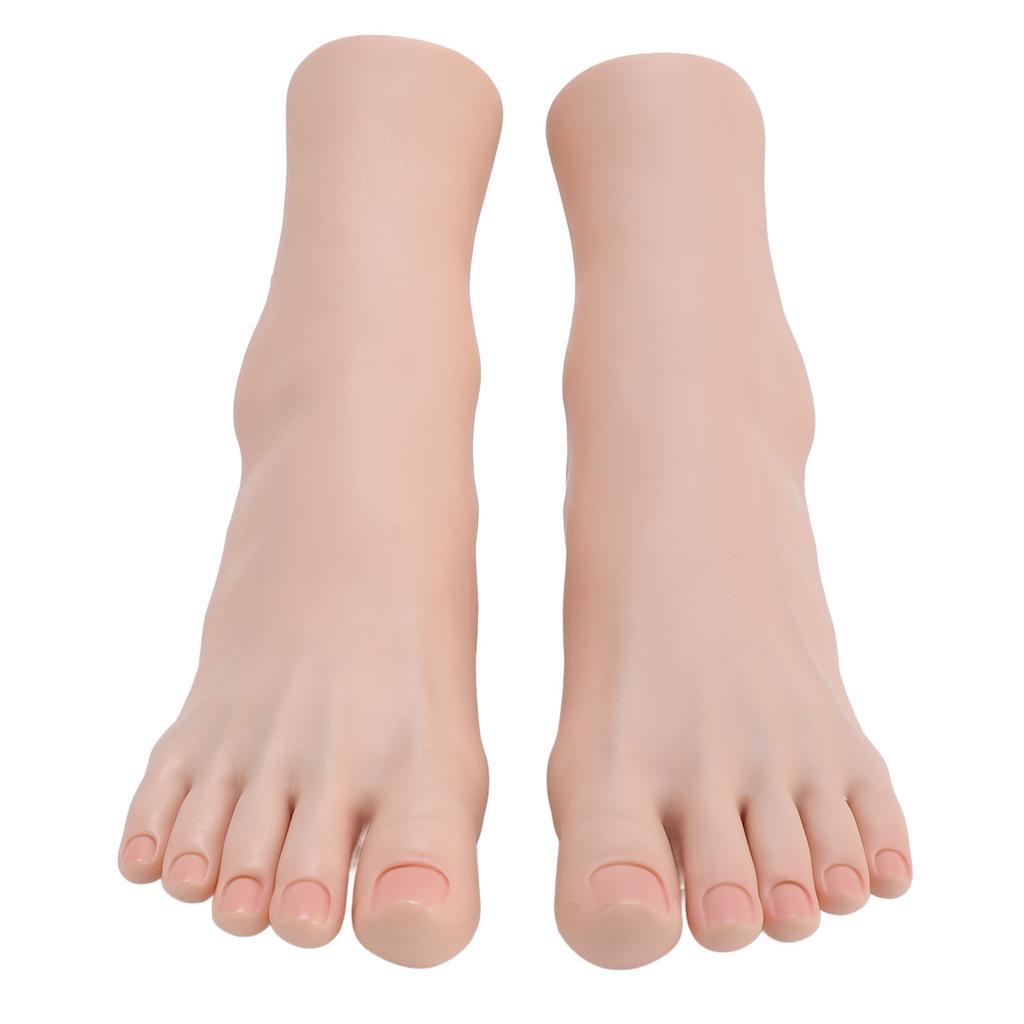 1 Pair Simulation Foot Model Soft Touch Massage Technique Practice Nail Art Display Foot Model for