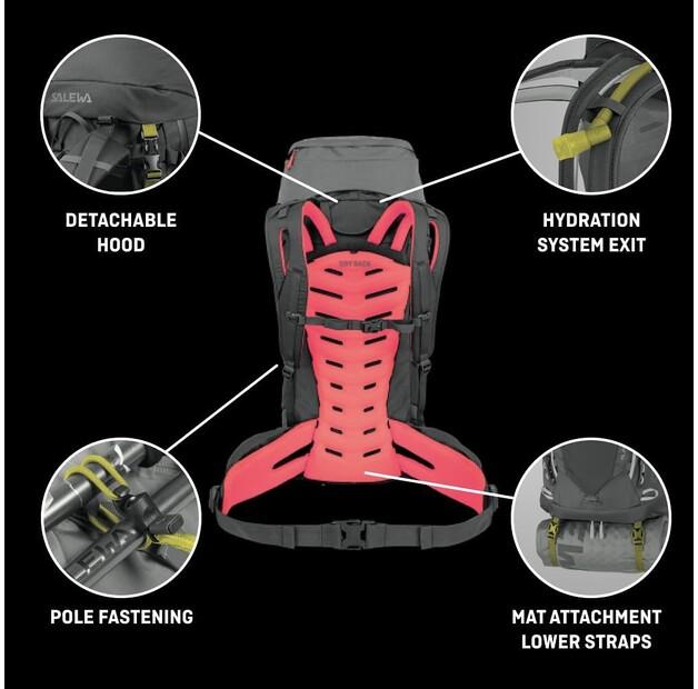 Backpack Salewa Alptrek 38+5 Quiet Shade/fluo Coral (Women's) (00-0000001257-3872)