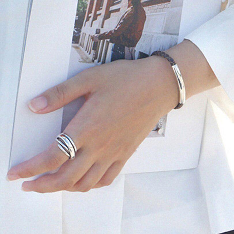 Modischer Damen-Schwanzring, einfache Atmosphäre, schöne geometrische, unregelmäßige, ultraneuartige, verstellbare Ring