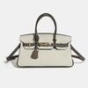 2025 Hot Women's Bag Platinum Fashionable All-matching Commuter Top-layer Cowhide Cross-body Handbag