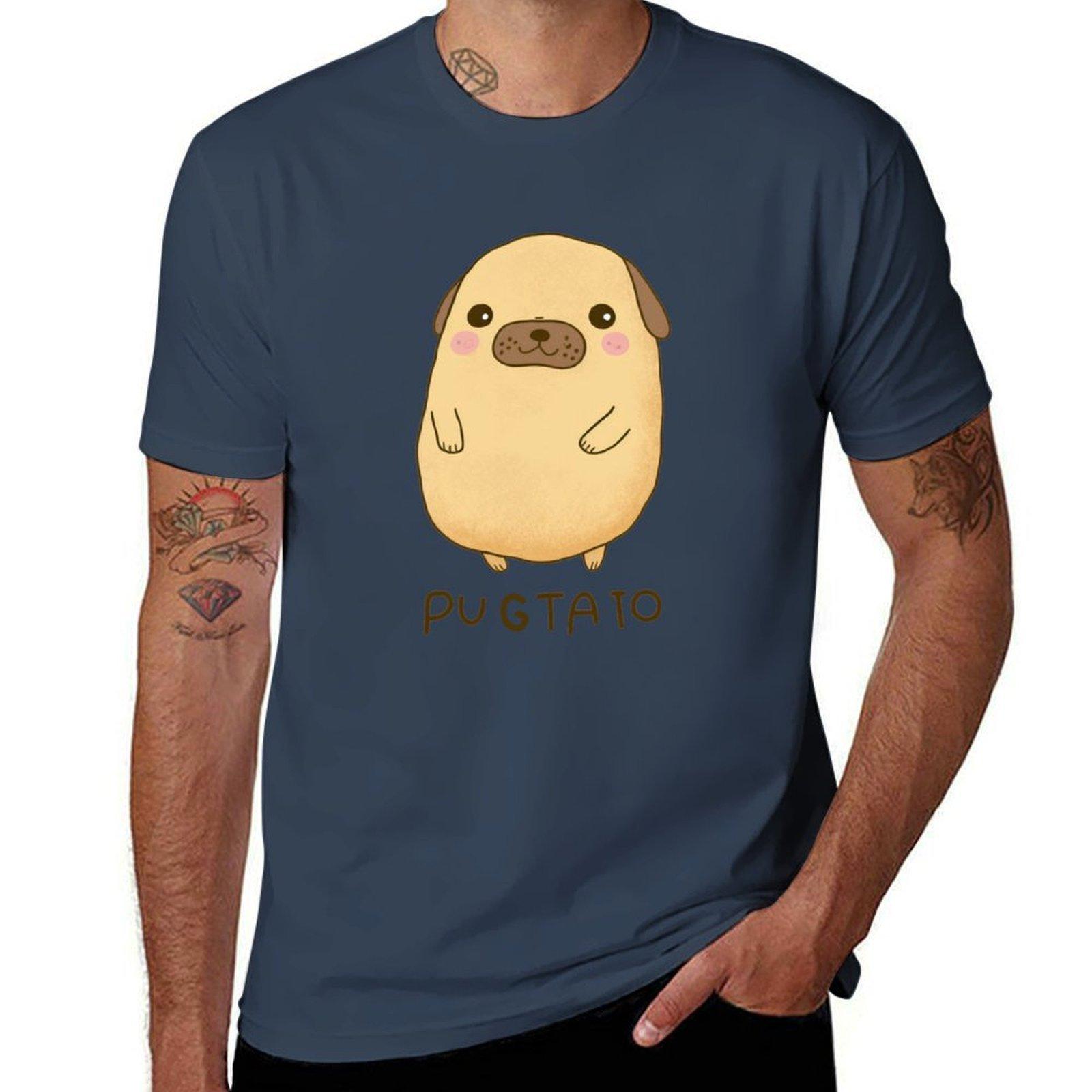 Pugtato Tshirt Simple Casual Short Sleeve Tee S