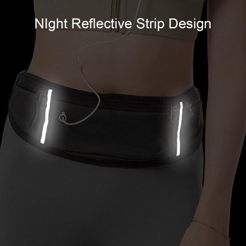 Waterproof Running Waist Belt Adjustable Unisex Elastic Slim Phone Holder for Outdoor Sports Travel and Hiking