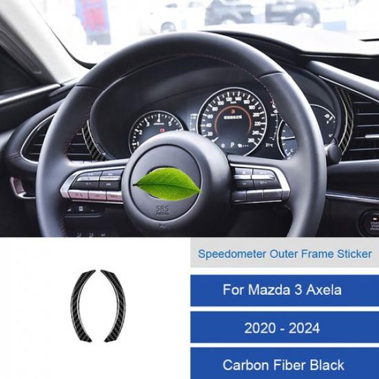 Carbon Fiber Driver Dashboard Meter Frame Edge Cover For Mazda 3 Axela -2024