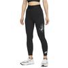 Nike Buchstabenprint Hohe Taille Enganliegende Fitnesshose Damenhose Schwarz DM6066-010