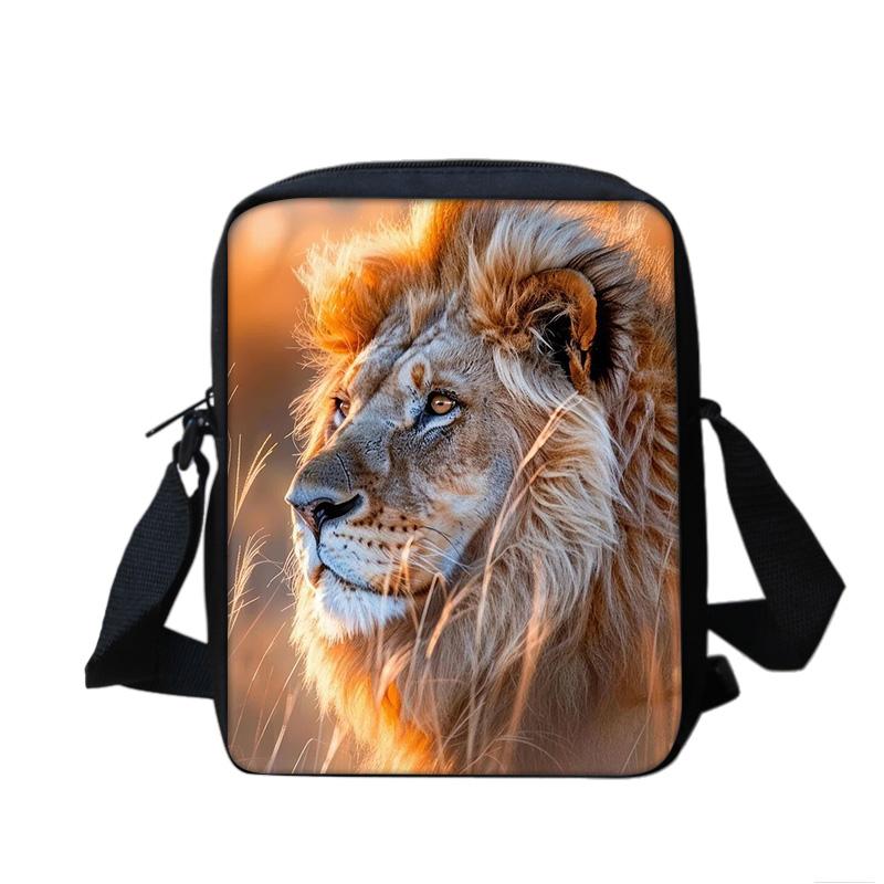 lion multifunctional cartoon large capacity shoulder bag, the perfect gift for boys and girls on school birthdays
