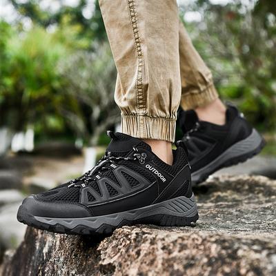2024 sıcak satış büyük boy seyahat yürüyüş ayakkabıları nefes alabilen file ayakkabılar kaymaz ve aşınmaya dayanıklı işçi yürüyüş ayakkabıları