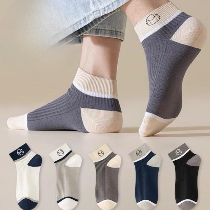 Men's Spring and Summer Thin Deodorant Sweat Absorption Low Help Shallow Mouth Short Tube Socks