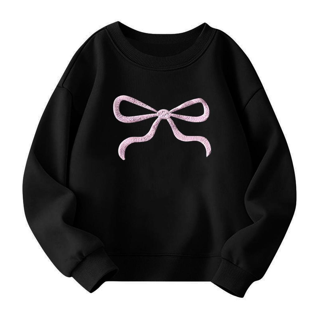 Girls Round Neck Pullovers For Kids Printed Baby Tops