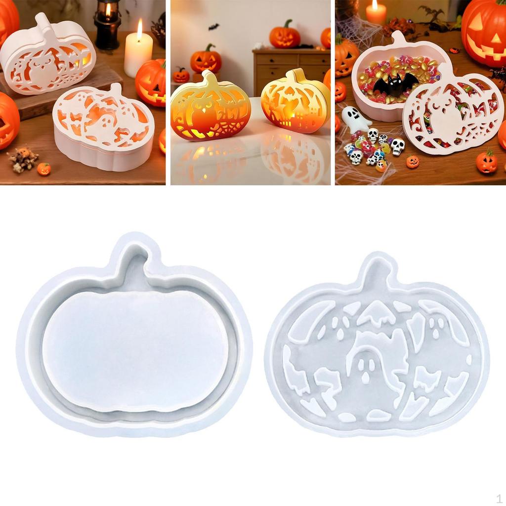 Pumpkin Lamp Silicone Models Candle Making Decorations Crafts Lantern Shade Tealight Holder