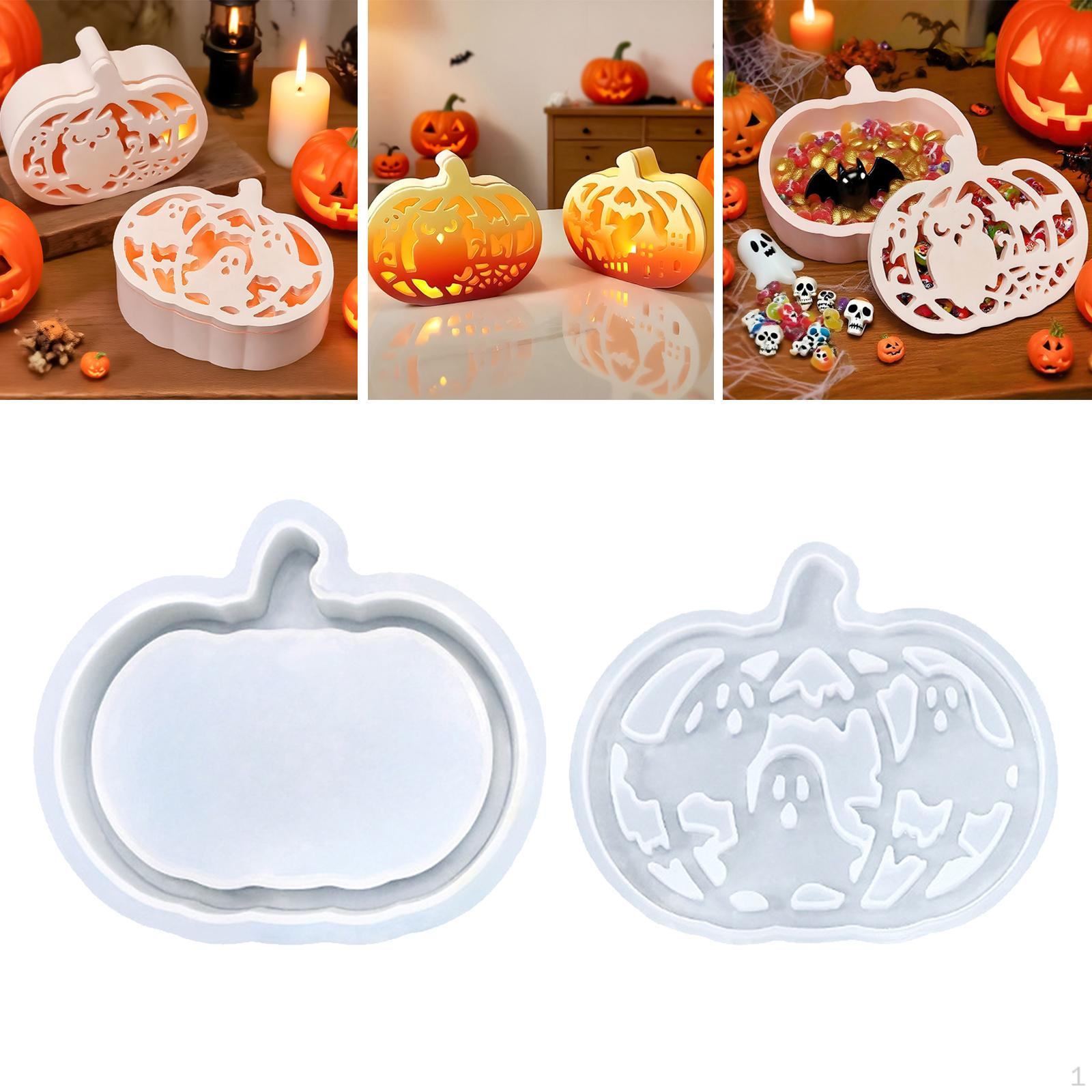 

Pumpkin Lamp Silicone Models Candle Making Decorations Crafts Lantern Shade Tealight Holder Style A