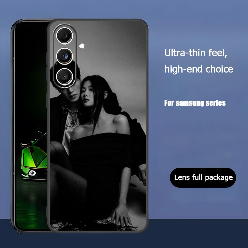 Star S-Song K-Kang Phone Case For Samsung Galaxy S25 S24 S23 S22 S21 S20 Plus Ultra Note20 Soft Black