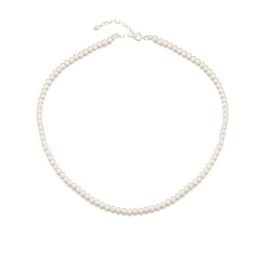 4mm White Pearl Necklace OTN222402PWI