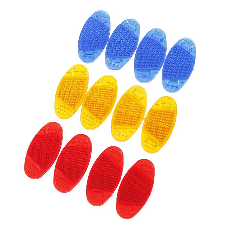 4 Peças Refletor de Raio de Bicicleta Luz Roda de Bicicleta Segurança Refletor Aro 3 Cores