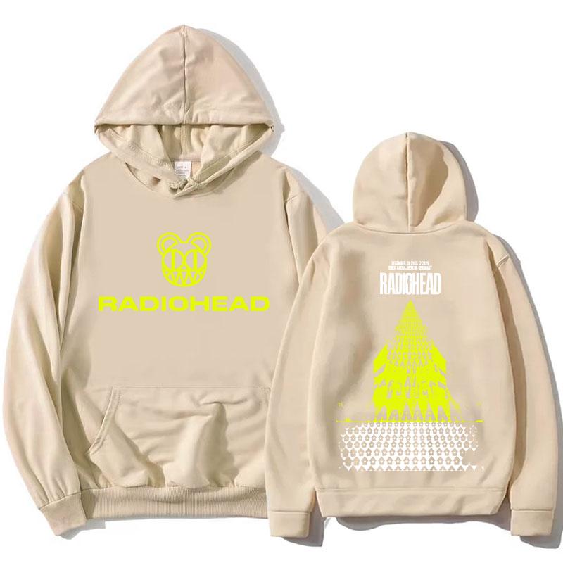 Radiohead Tour 2025 Dezember Hoodies Mode Fleece Winter Kapuzenpullover Langarm Rockband Street Pullover Unisex Oberteile