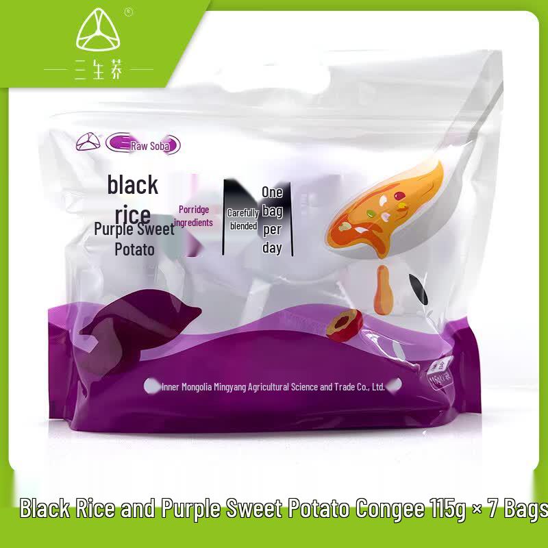 SANSHENGQIAO Black Rice Purple Sweet Potato Porridge