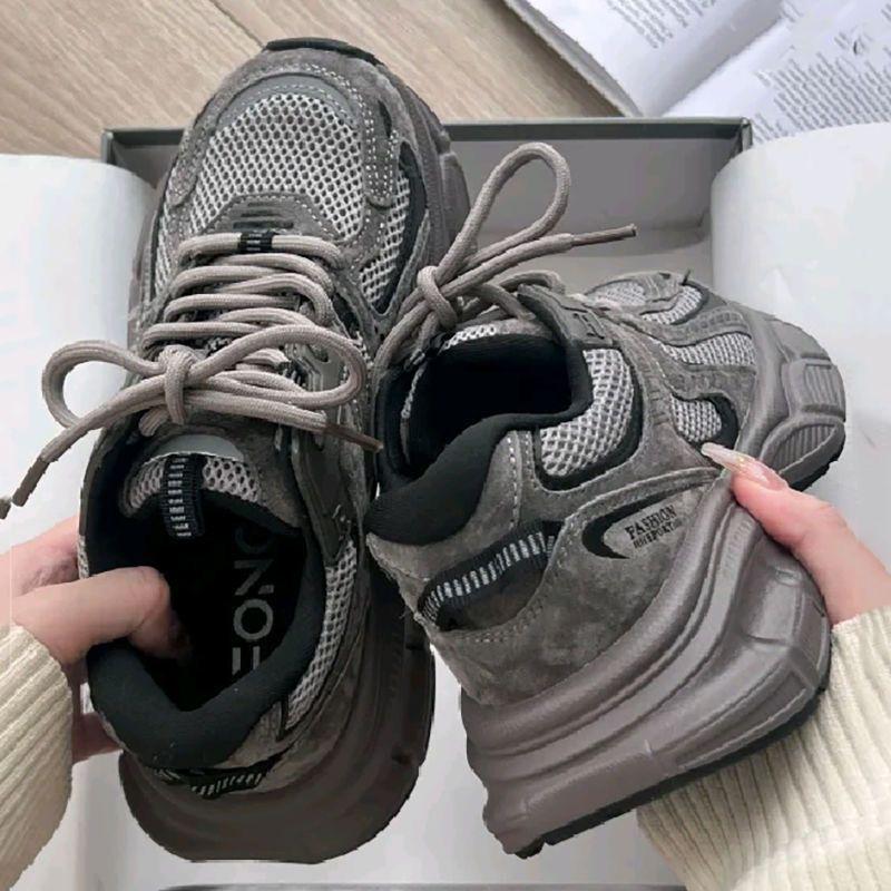 Spring and summer new ins retro platform dad shoes female students versatile and lightweight running shoes casual sports shoes