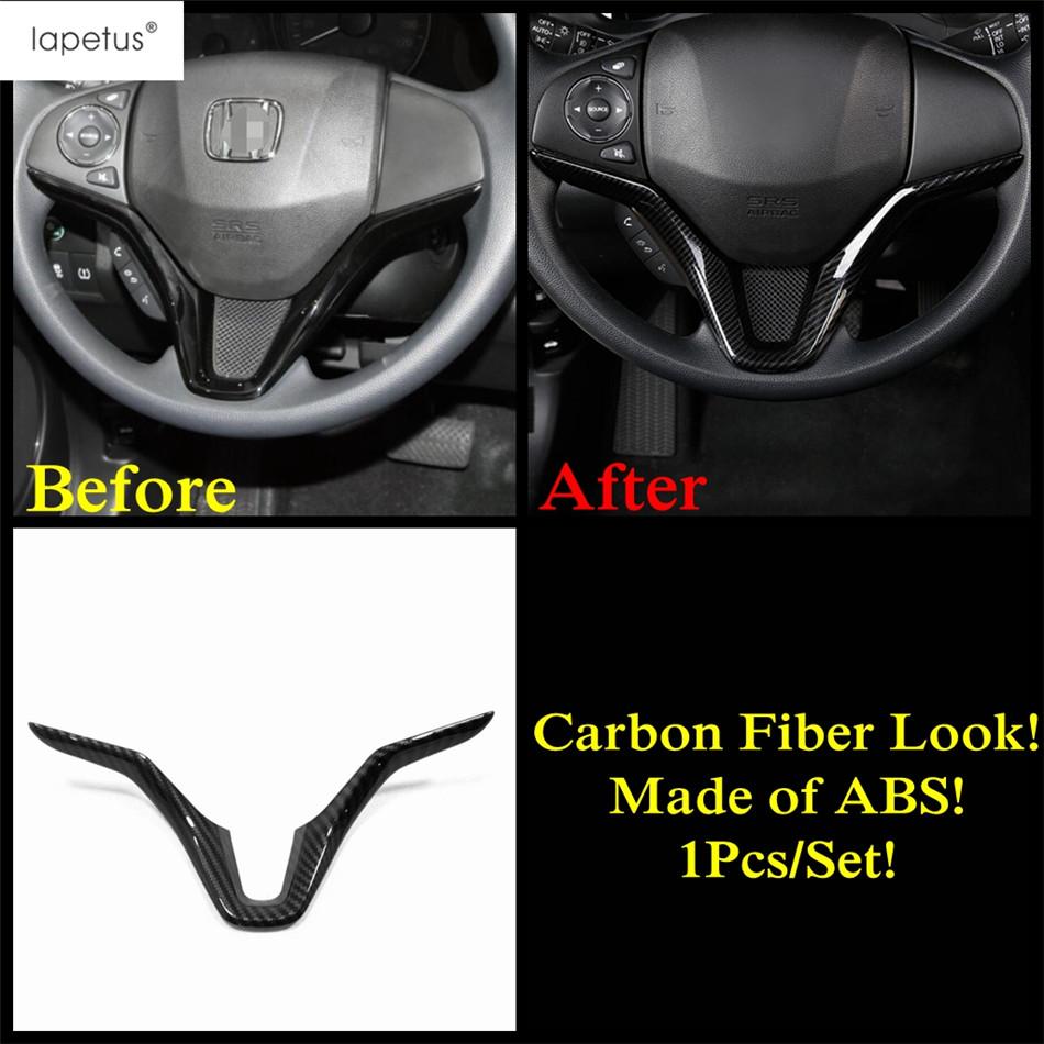 For Honda Vezel HR-V 2014 - Handle Bowl Steering Wheel Gear Window Lift AC Air Panel Cover Trim Carbon Fiber Accessories