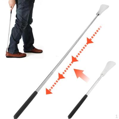 Lůžko na boty s dlouhou rukojetí, nerezová ocel 64 cm Extra kovový lůžko na boty s protiskluzem pro