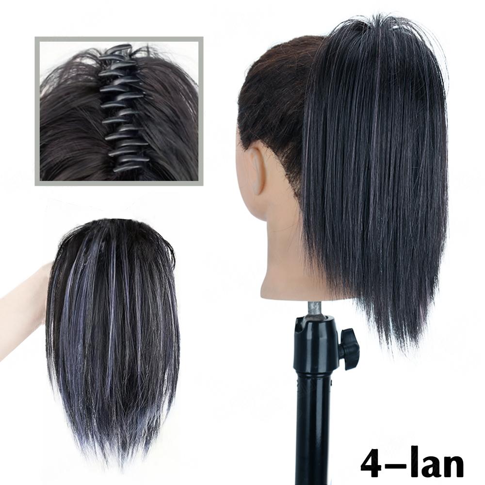 

XINRAN синтетический зажим для волос, короткий беспорядочный пучок для наращивания волос, прямой пушистый пучок для волос, натуральный парик для женщин, повседневного использования 25cm